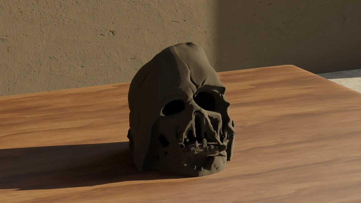 Casco de Darth Vader destruido